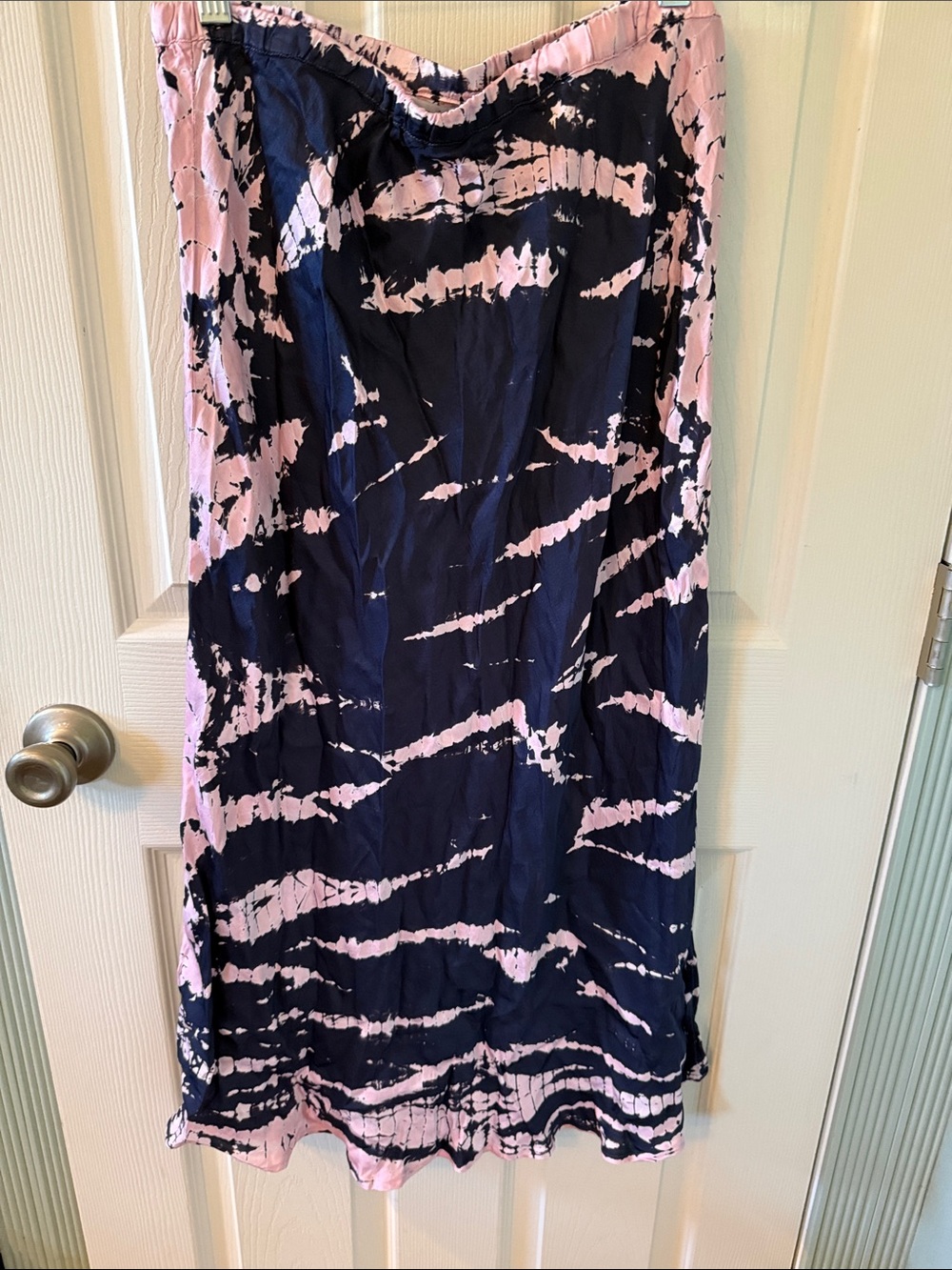 Young Fabulous & Broke Navy and Pink Tie-Dye Midi Skirt